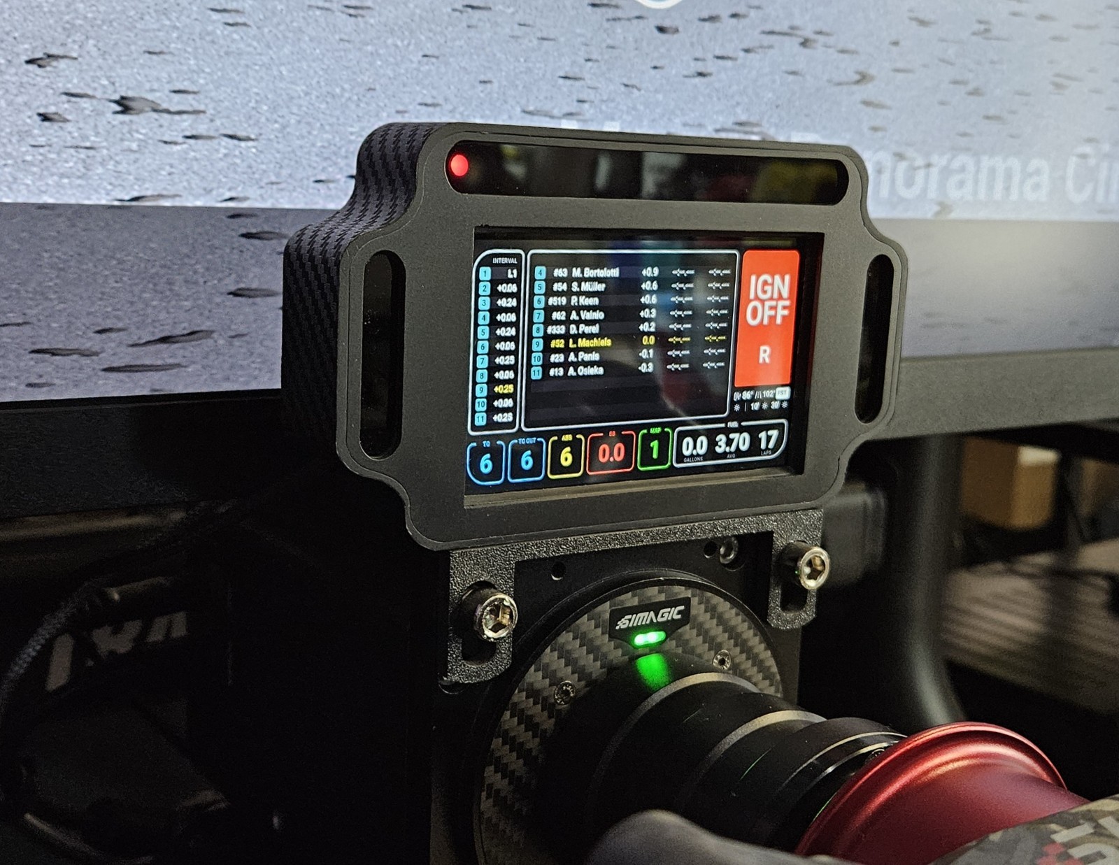 Sim Racing Pc 4.3″ Vocore 24 Led’s New Design (CSL DD, Simagic,Moza, Mounts 🏎