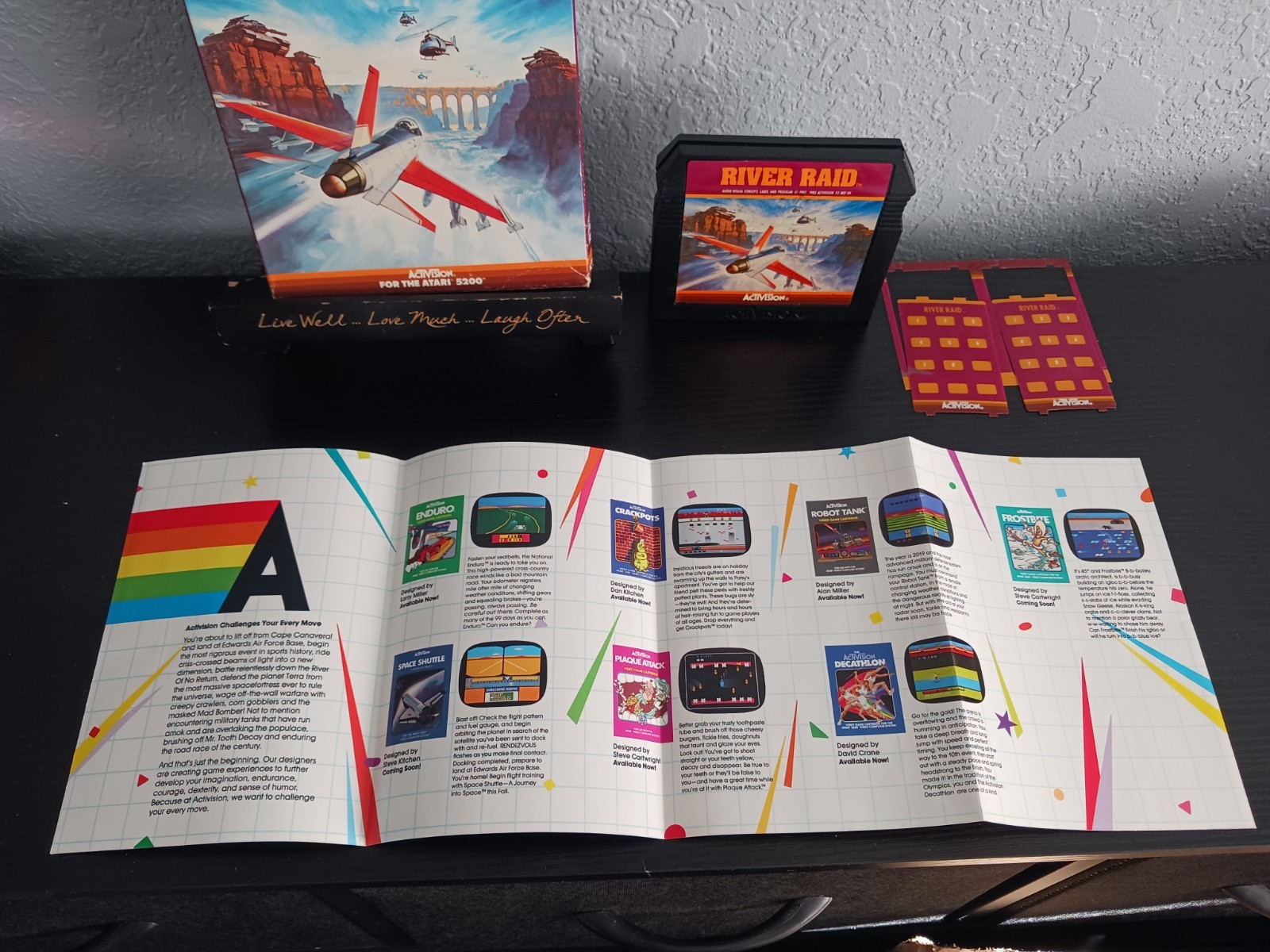 Carol Shaw’s River Raid Atari 5200 Activision W/ Catalog 1983 Vintage Tested