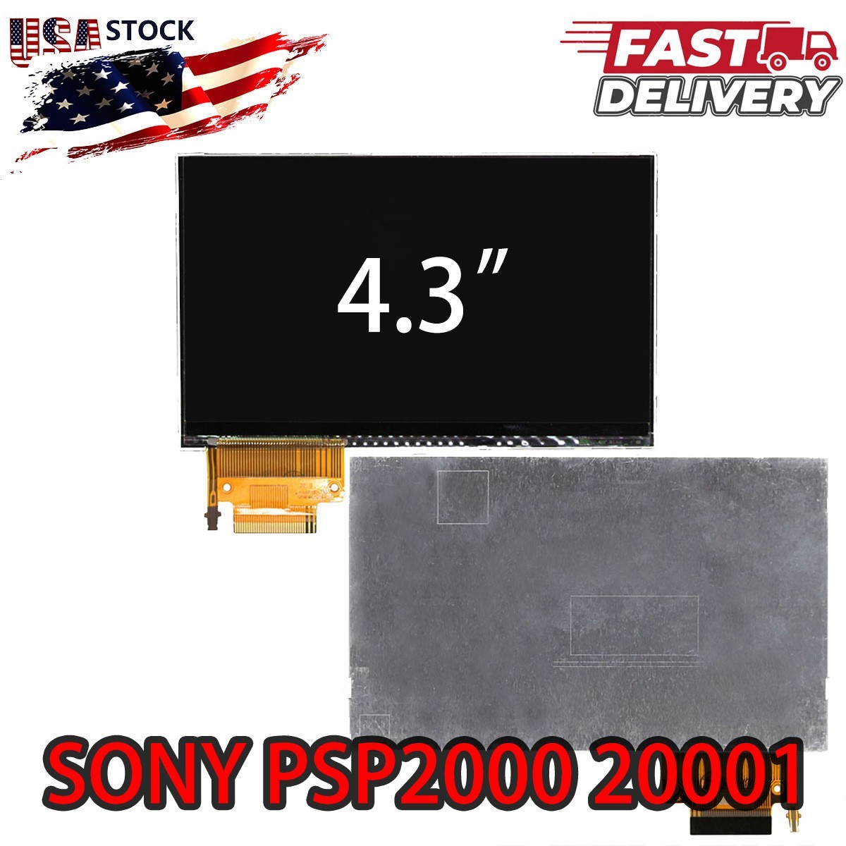 OEM LCD Screen Backlight Display Replacement Part fit SONY PSP 2000 2001 Slim US