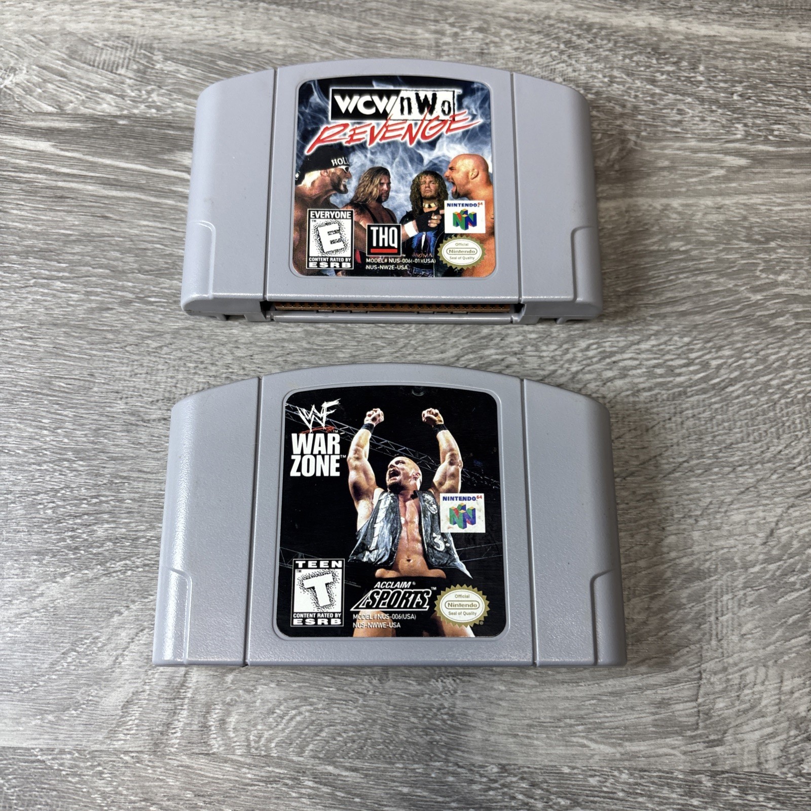 Nintedo 64 WCW/NWO REVENGE WWF War Zone N64 CART TESTED AND WORKS Wrestling