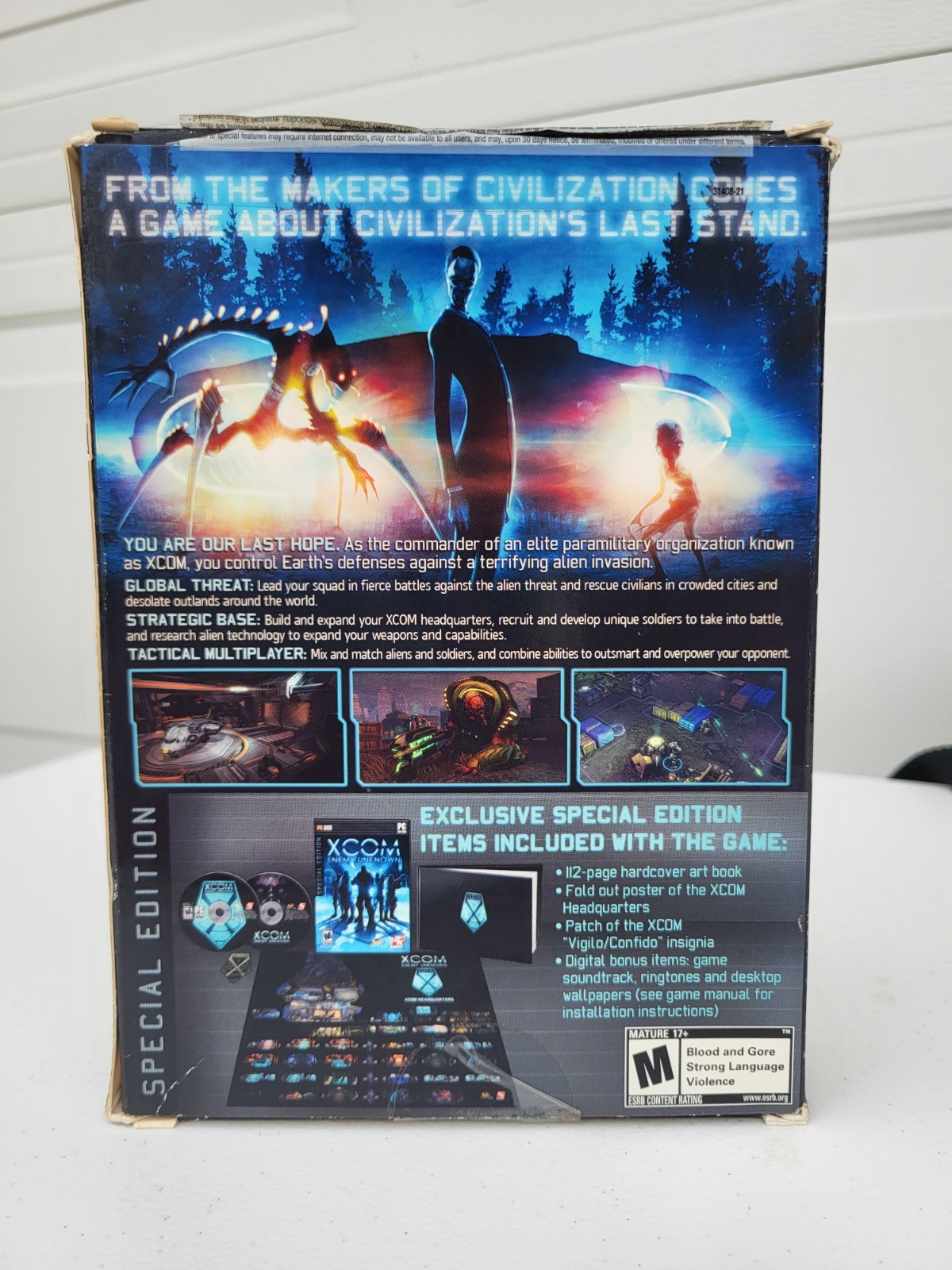 XCOM Enemy Unknown PC DVD Special Edition Complete CD, Book,Fold Out Poster