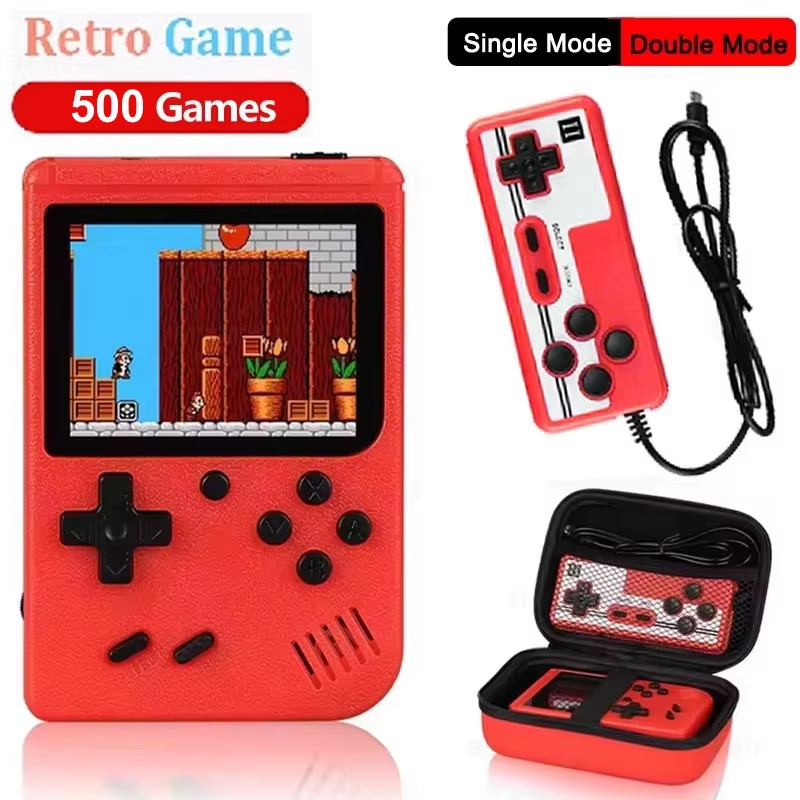 2.4″ Retro Mini Handheld Game Console 8-Bit 500 Built-In Games Kid Gift