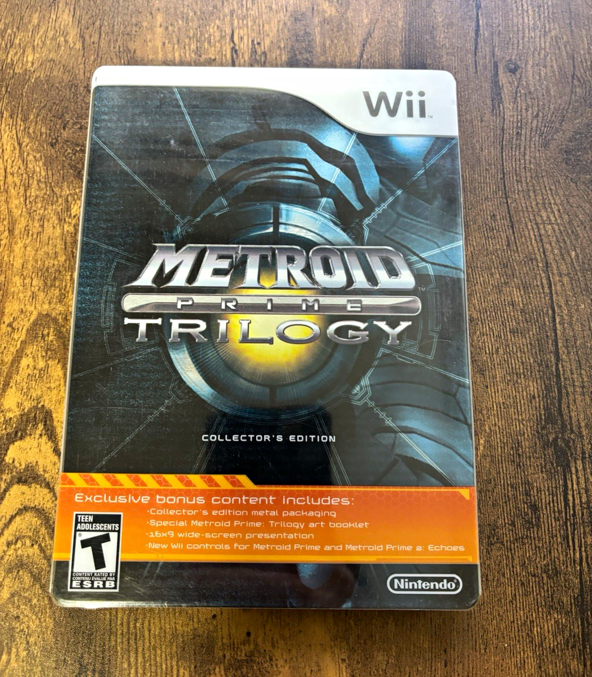 Metroid Prime Trilogy Collector’s Edition Wii Disc+Slipcover+Steelbook+Manual