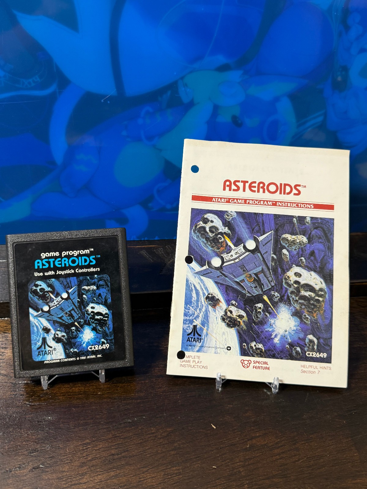 Atari 2600 – Asteroids – 1981 CX2649 Game Cartridge w/Manual