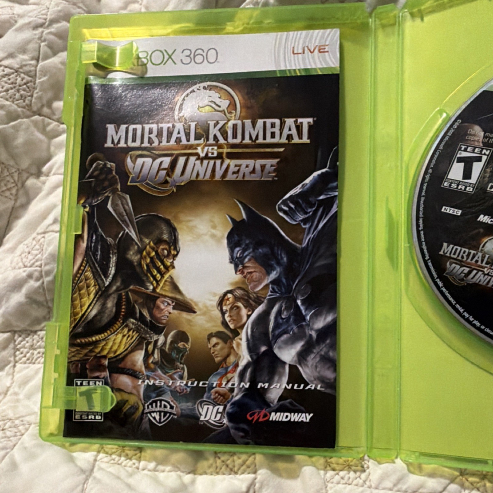 Mortal Kombat vs. DC Universe Xbox 360 Multiplayer Manual Online Playability
