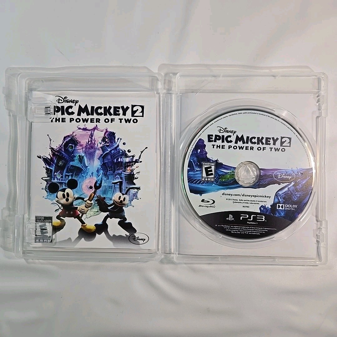 Epic Mickey 2 Power of Two Sony PlayStation 3 PS3 Complete Very Good CIB Tested