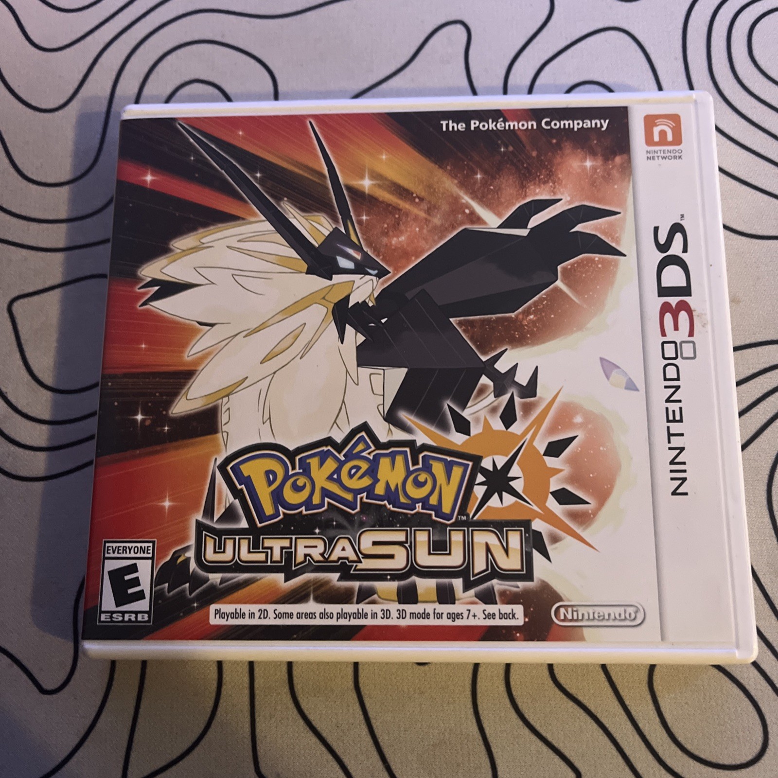 Nintendo 2DS XL White/Orange Cib With 4 Pokémon Games Sun Ultrasun Omega Ruby X