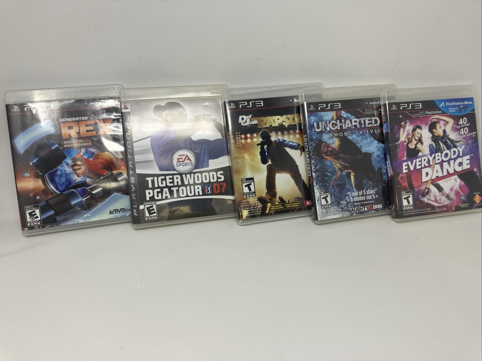 Lot of 3 PS3 Video Games generator Rex, Uncharted 2, Everybody Dance Def Jam