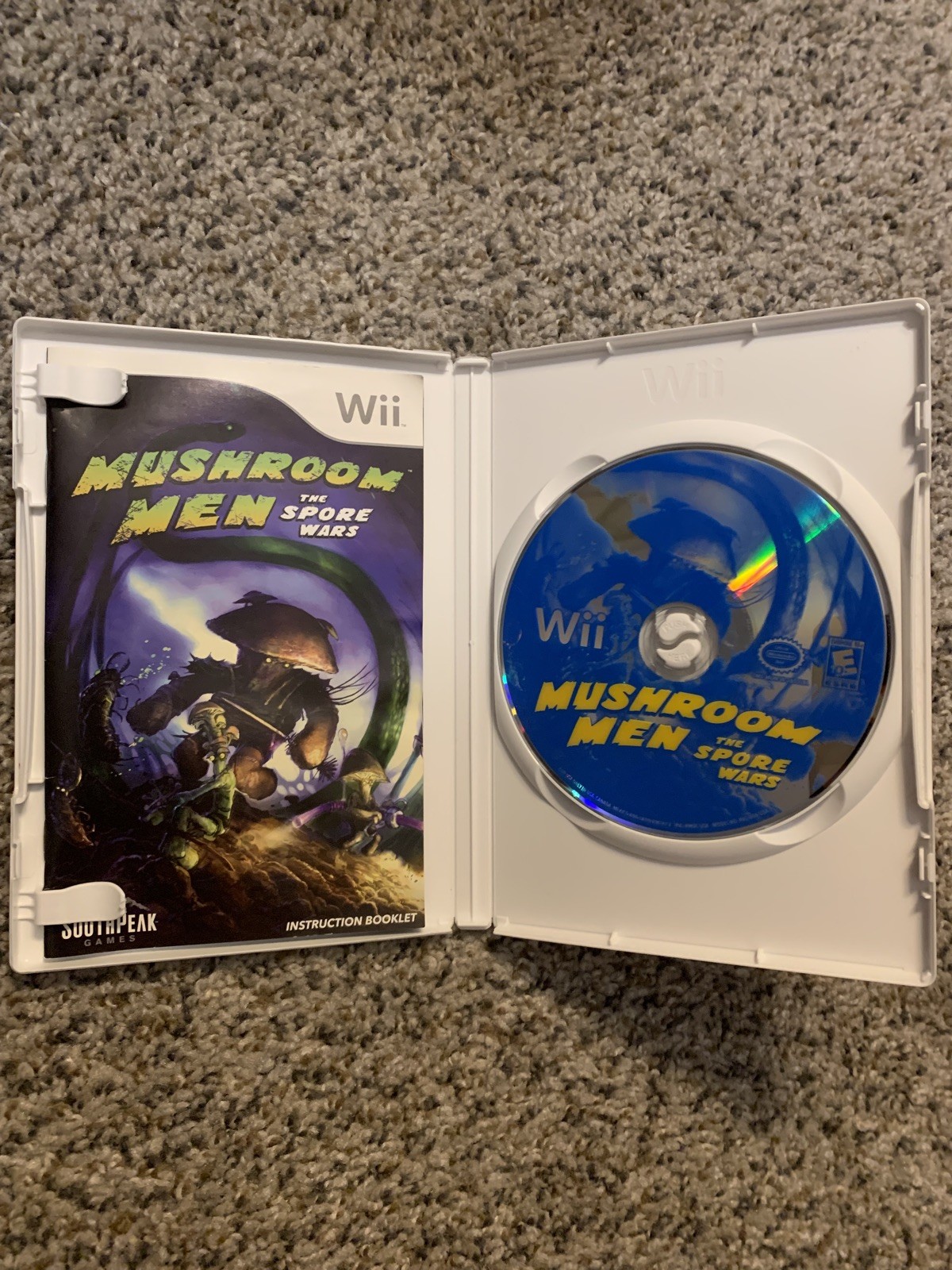 Mushroom Men Nintendo Wii 2008 CIB Case Game Manual Authentic