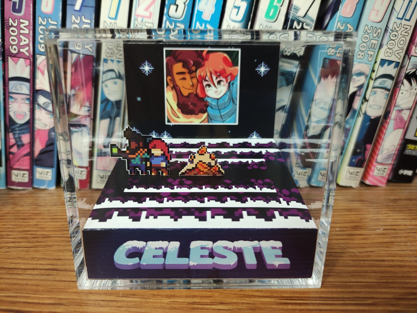 Celeste Madeline Selfie Handmade Diorama – Gameboy / Retro Gaming Cube – Fanart