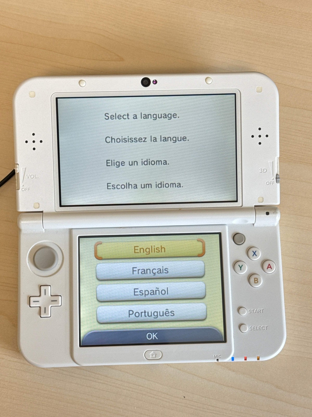 New Nintendo 3DS XL LL RED-001 Pearl White Handheld Console Japan Region