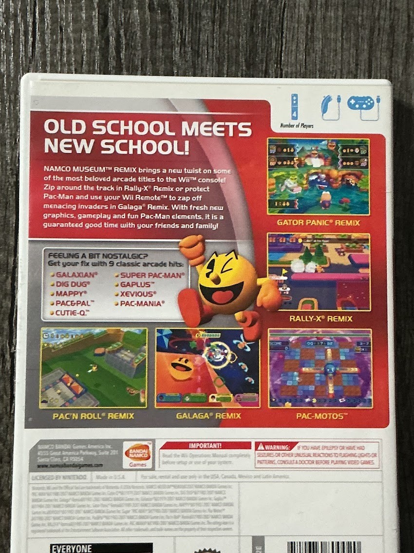 Namco Museum Remix (Nintendo Wii, 2007) Complete in Box Tested & Working!