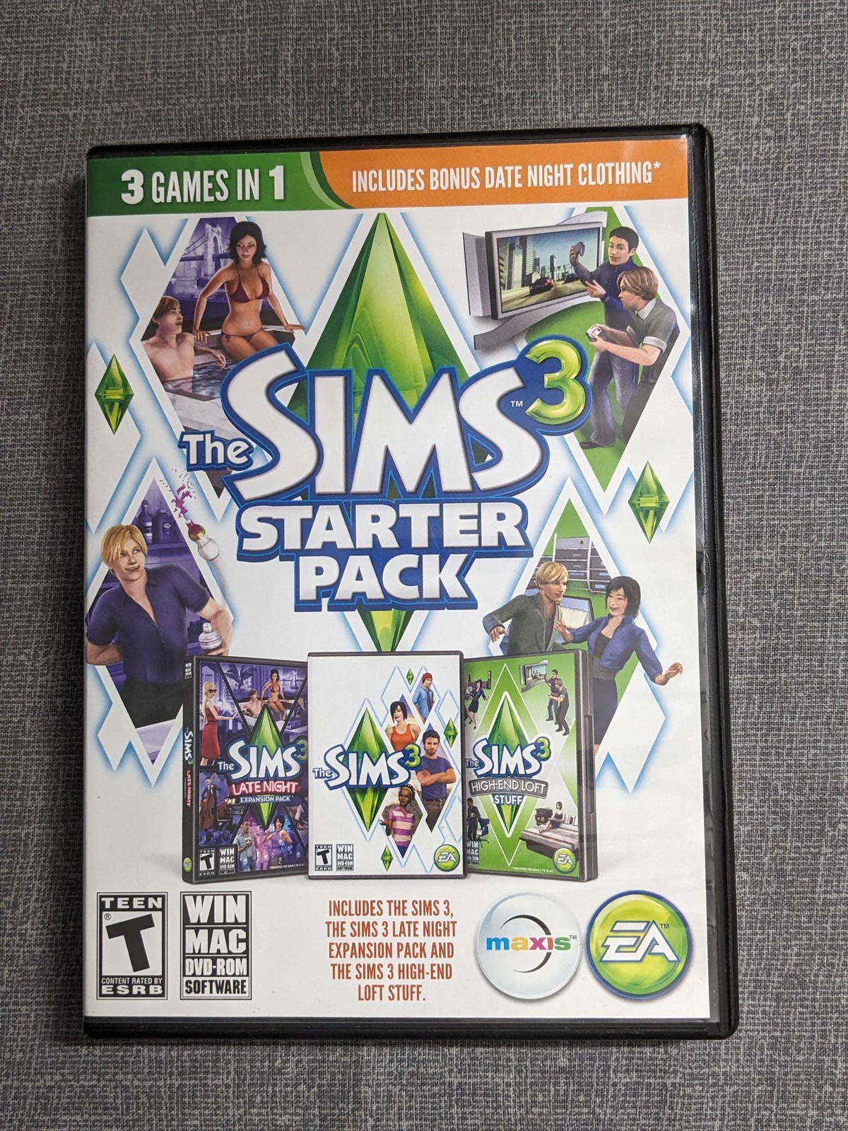 The Sims 3 Starter Pack PC/Mac DVD-ROM Life Simulation 3 Games in 1 SEALED