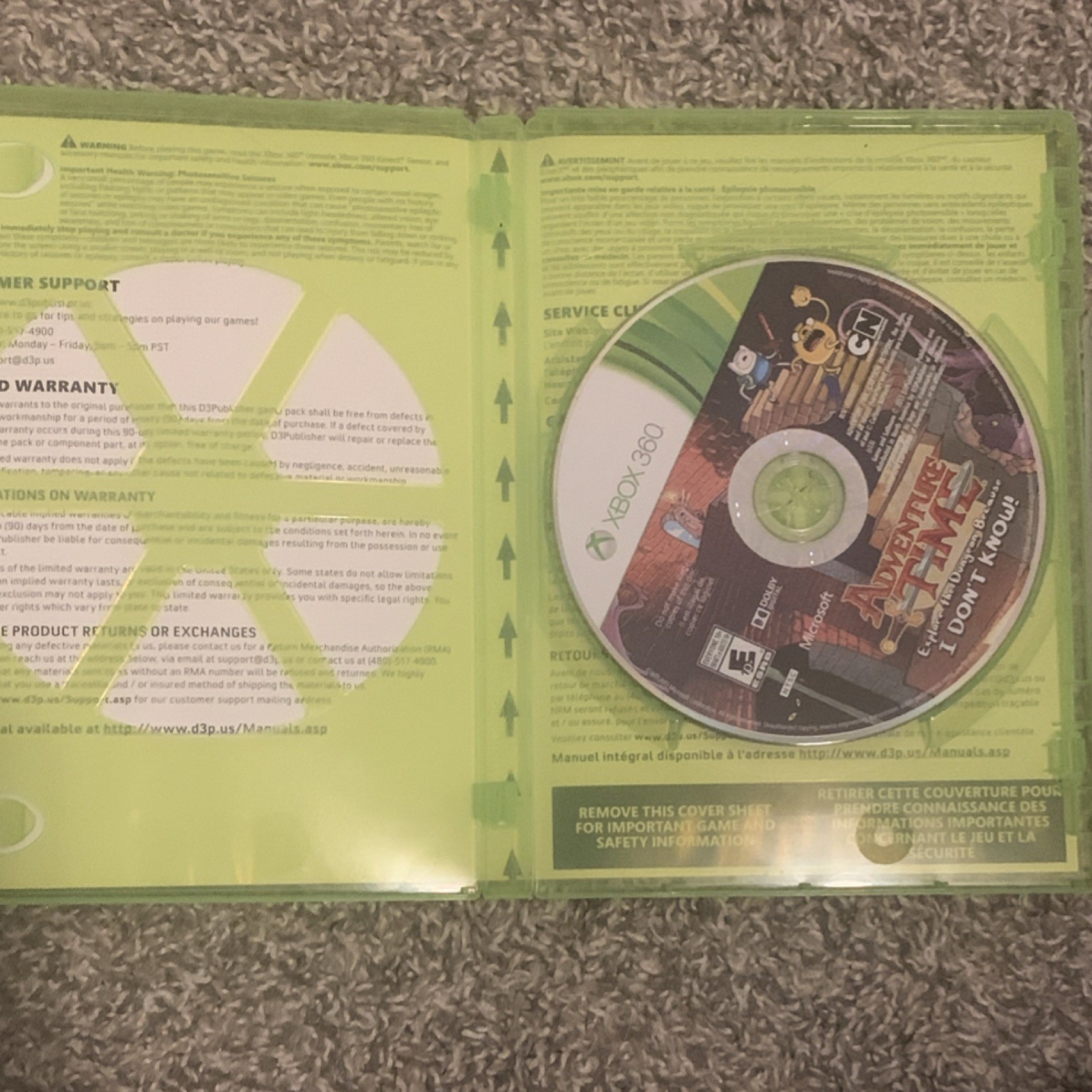 D3Publisher Adventure Time Explore the Dungeon Xbox 360 Multiplayer Action E10+