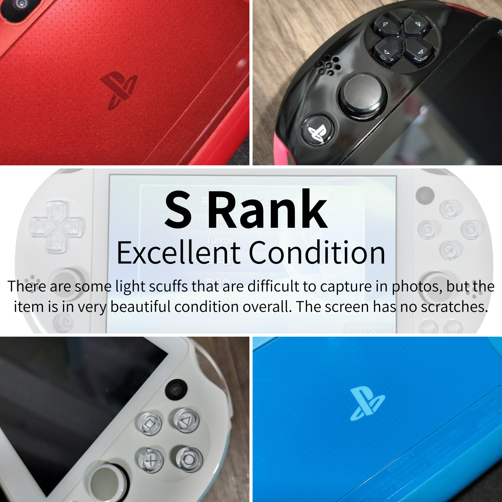 PS Vita PCH-2000 Sony Playstation Console Region Select Rank and Chargers Tasted