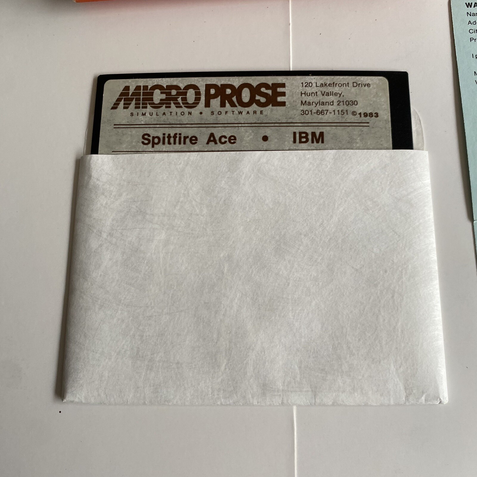 Spitfire Ace IBM PC Big Box 5.25” Disk Diskette CIB Complete In Box