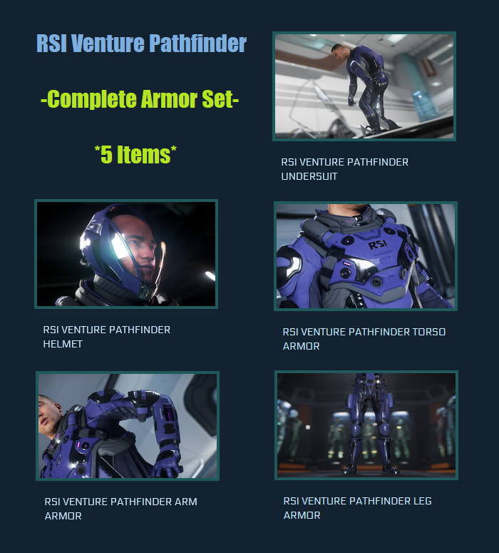 STAR CITIZEN – RSI VENTURE PATHFINDER COMPLETE ARMOR SET
