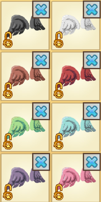Animal Jam Classic AJC 8 Non-Gloss Cupid Wings Bundle (READ DESCRIPTION)