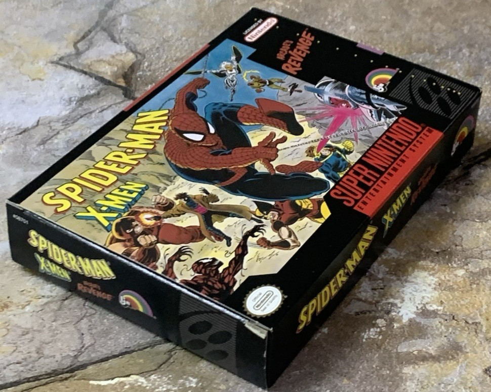 Spider Man X Men Arcade’s Revenge Beautiful Box + Insert – Super Nintendo SNES