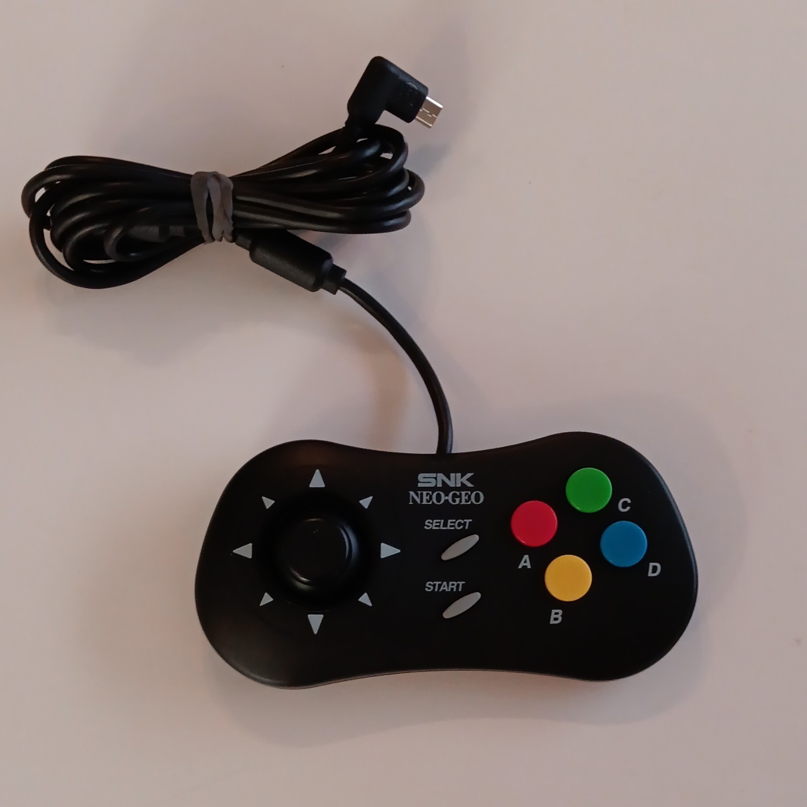 SNK Neo Geo Mini Wired Controller Black Ergonomic Plastic 1-4 ft Cable