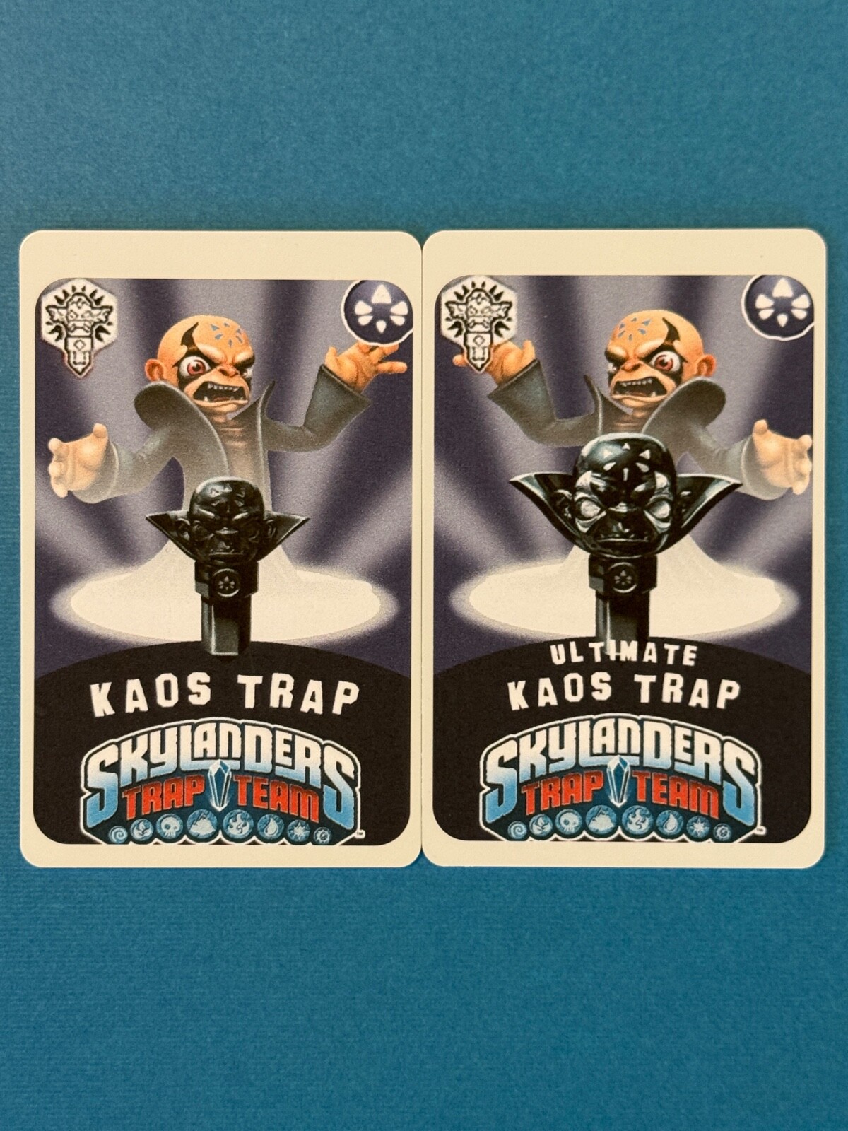 Skylanders Trap Team Kaos Trap & Ultimate Kaos Trap Lot Of Two NFC Cards