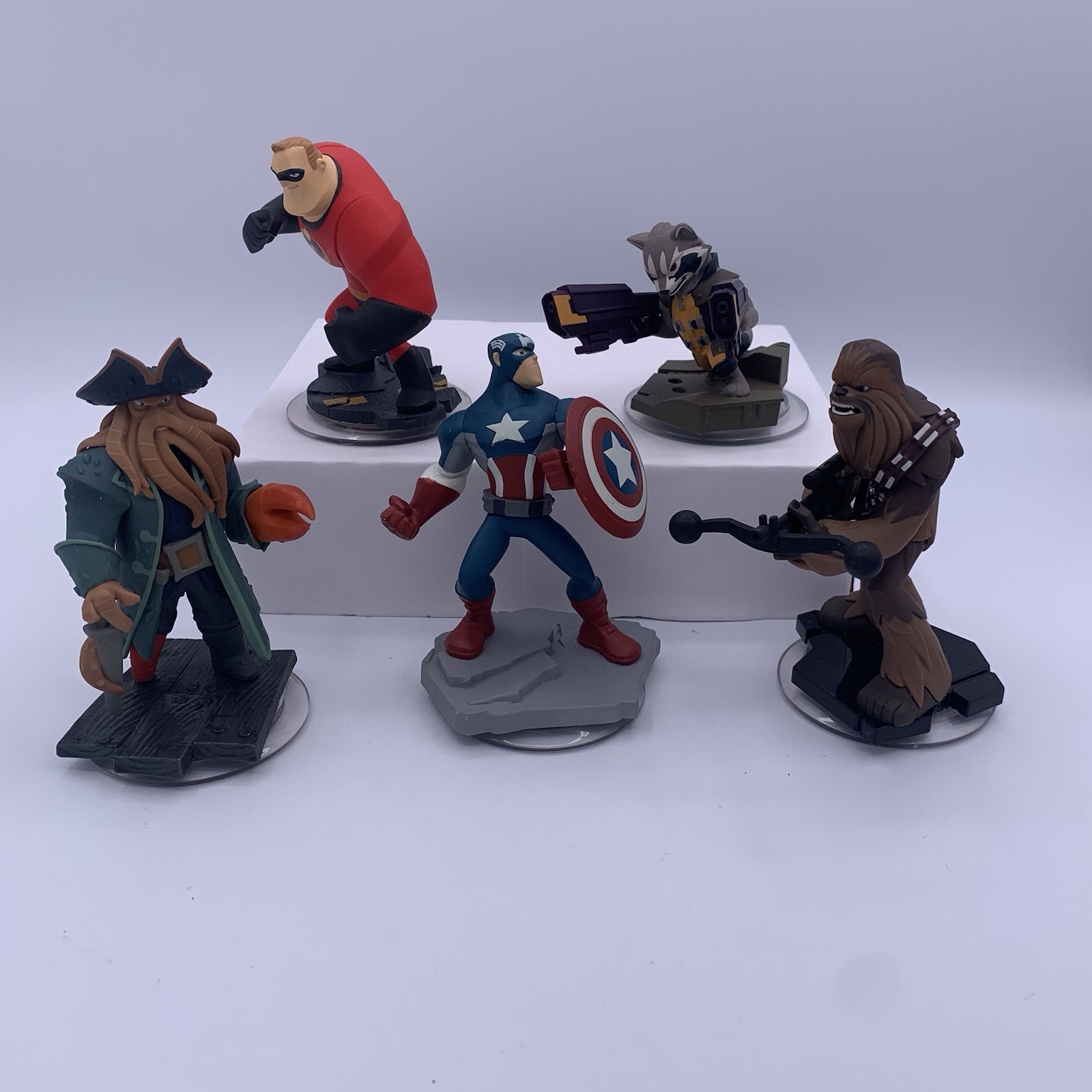 Disney Infinity (Mixed Lot of 5) 1.0 & 2.0 3.0 Action Figures Marvel Pirates