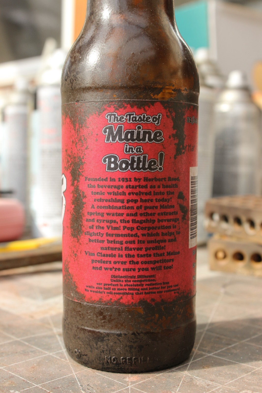 Handmade Vim! Original 12oz Bottle Replica from Fallout 4