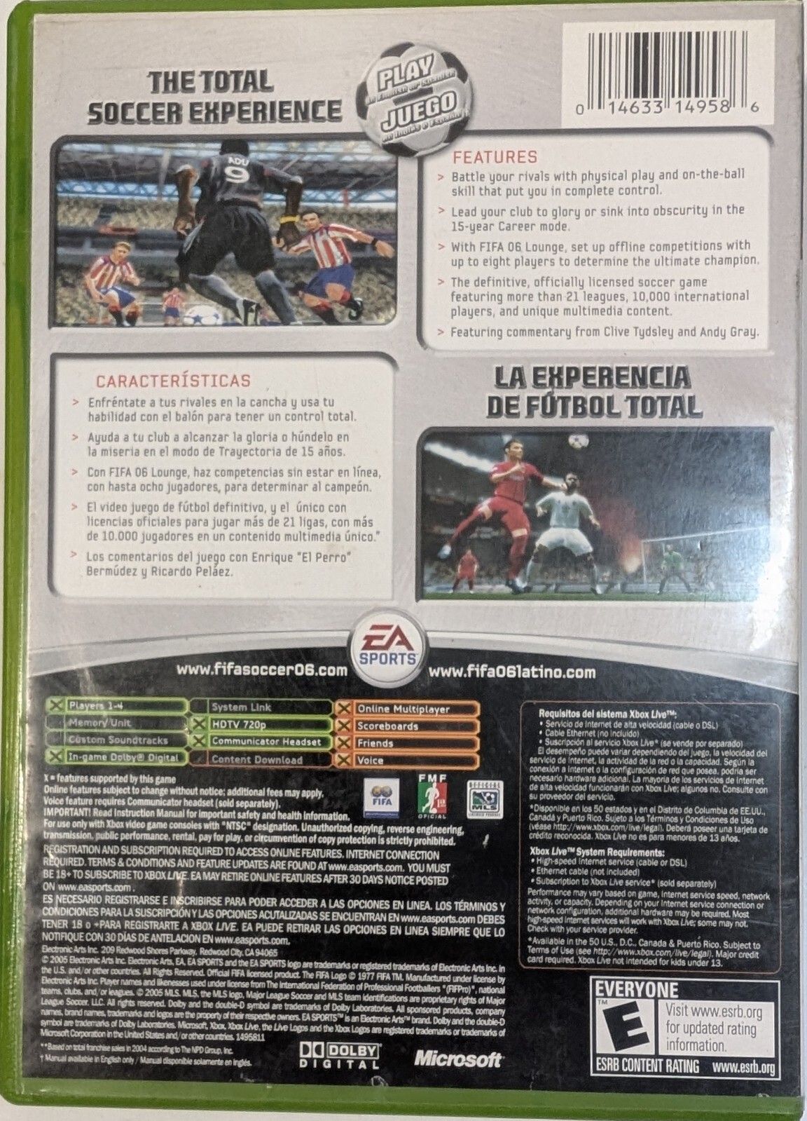 EA Sports FIFA Soccer 06 Original Xbox Cib Tested and Working