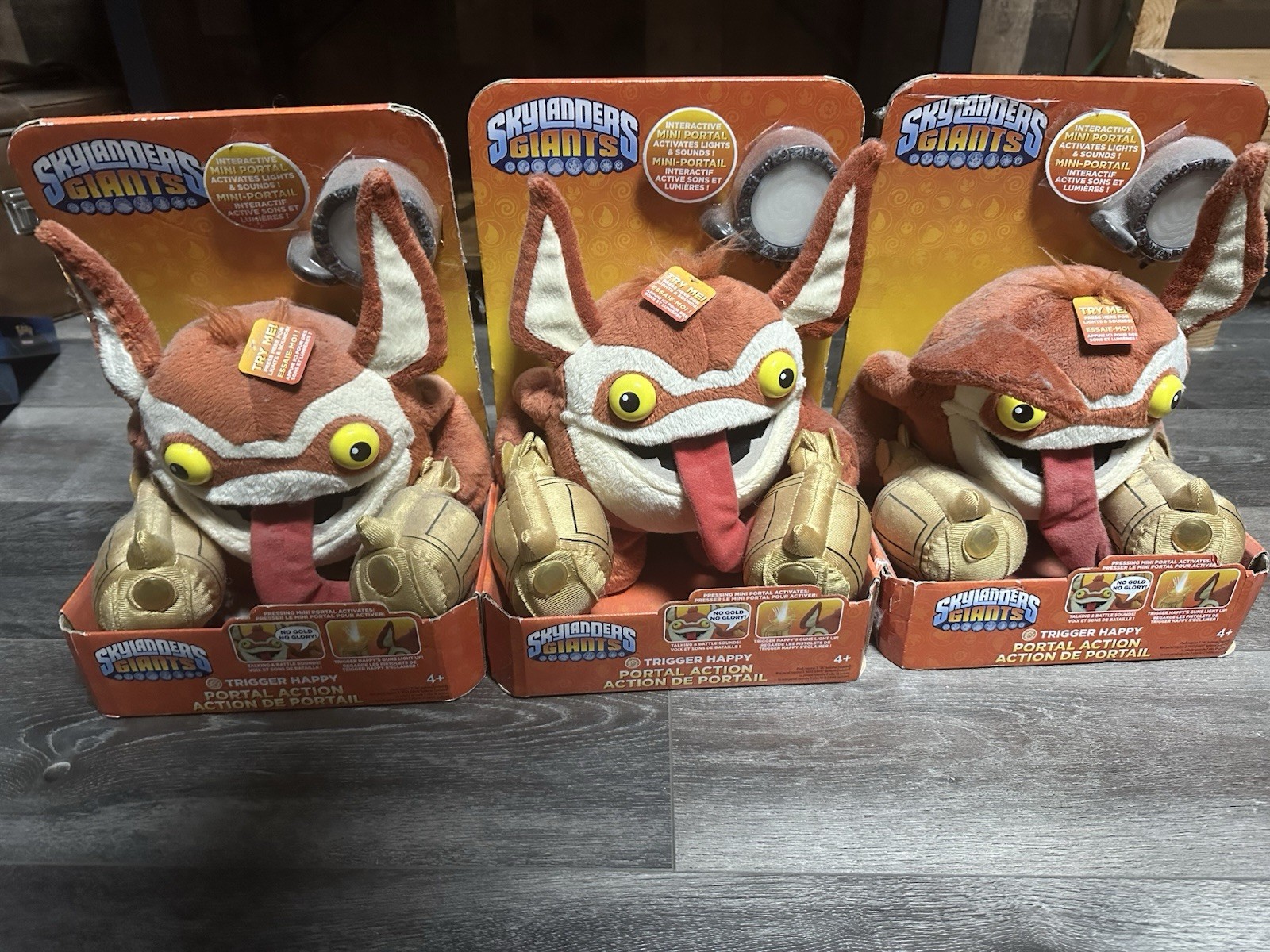 Skylanders Giants Trigger Happy Lights Up Portal Action Figure Set Of 3
