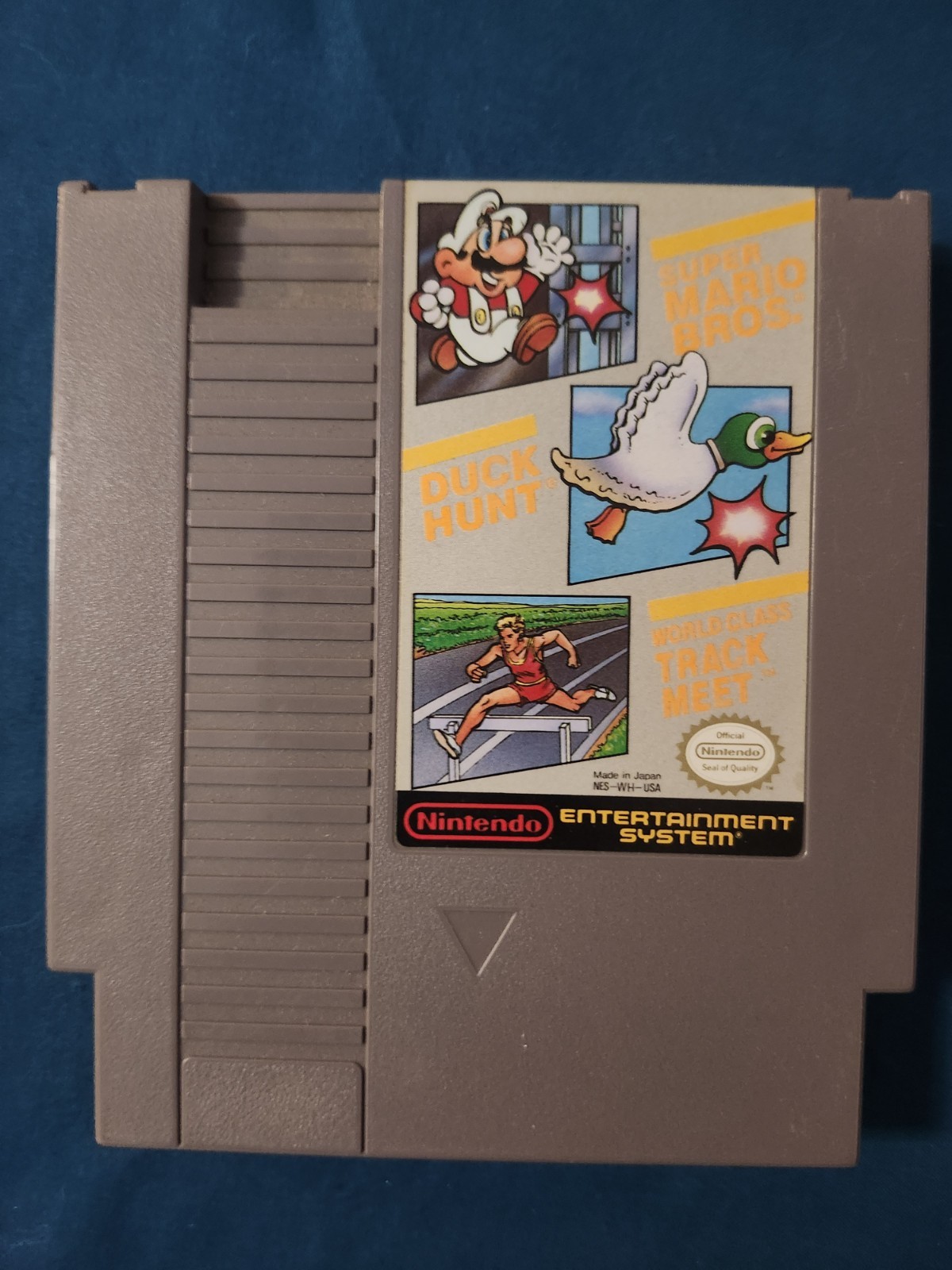 Super Mario Bros./Duck Hunt / World Class Track Meet Video Game For Nintendo NES