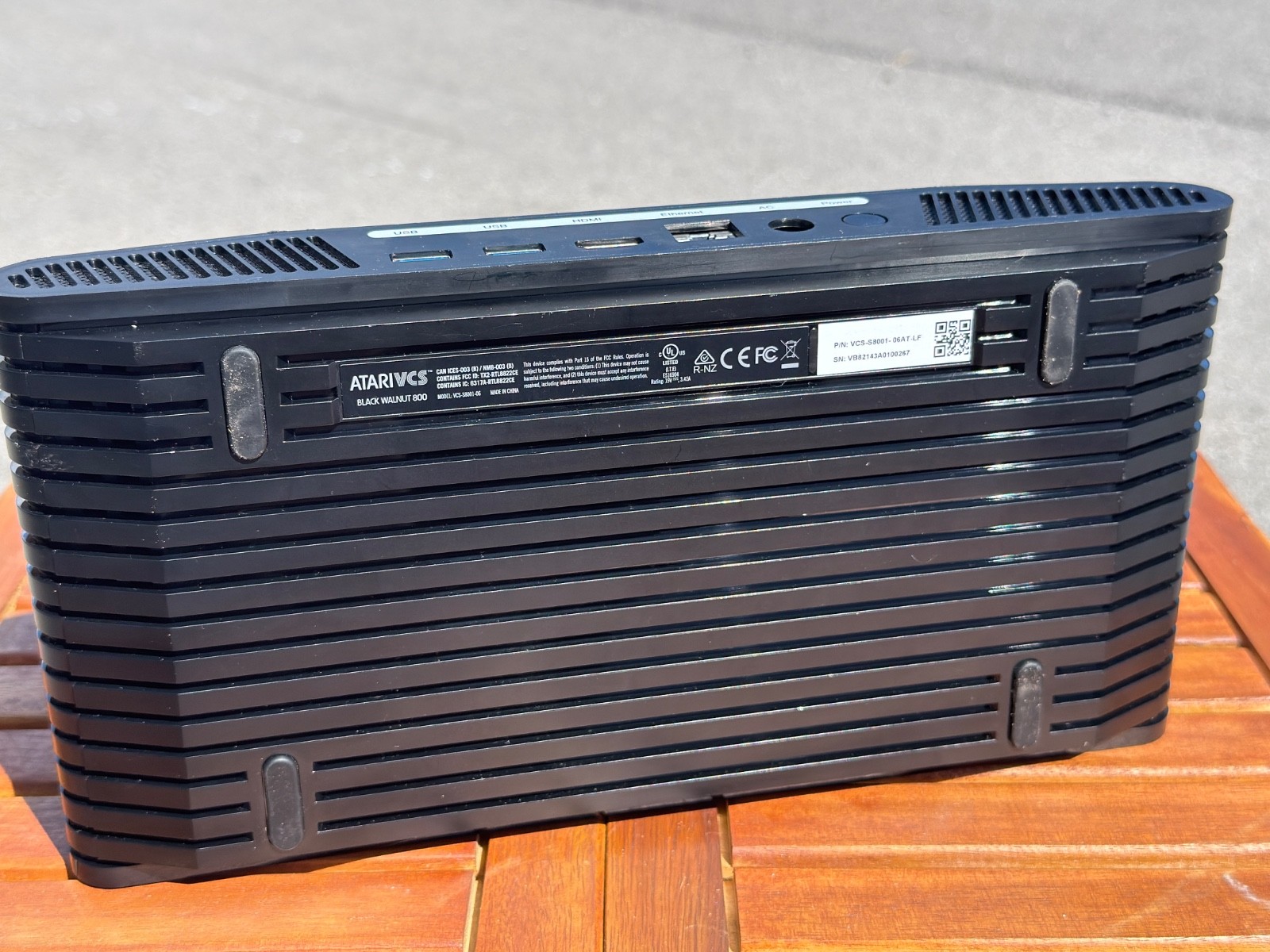 Atari VCS 800 black walnut game console