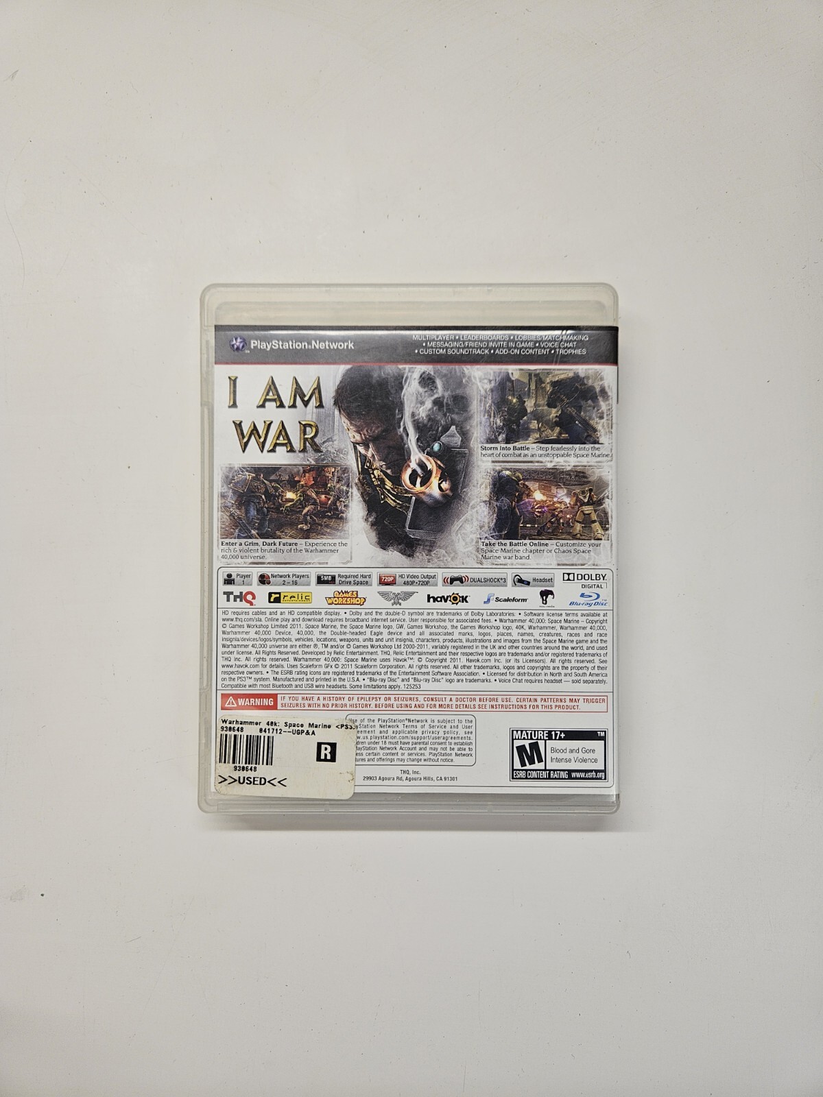 Warhammer 40,000: Space Marine (Sony PlayStation 3, 2011)