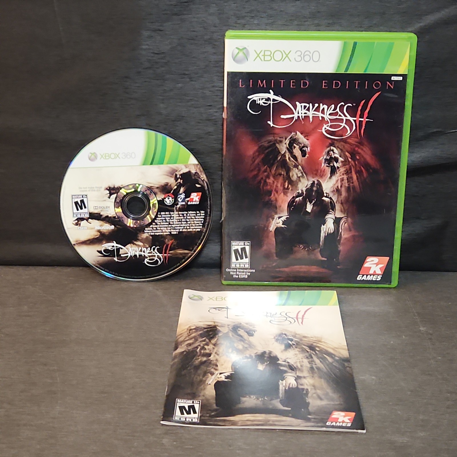 The Darkness II 2 Limited Edition Xbox 360 Game CIB