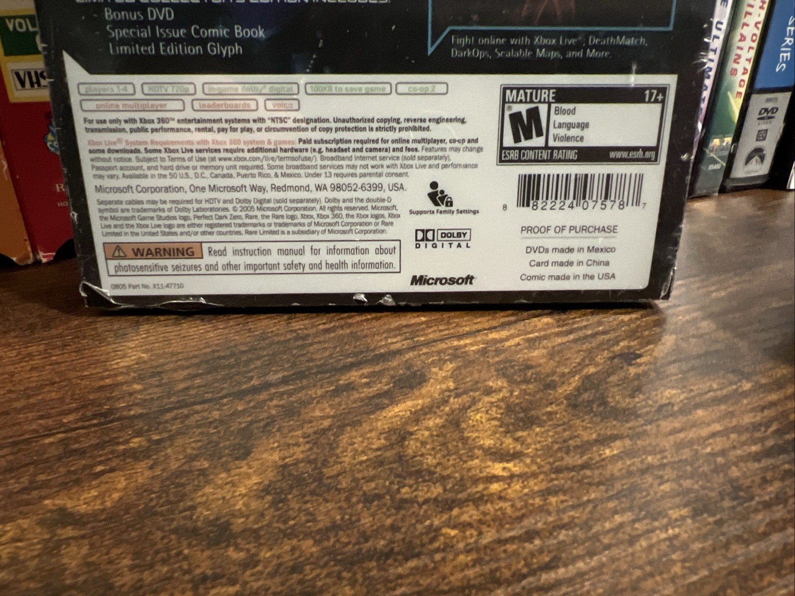 New Sealed – Perfect Dark Zero: Limited Collector’s Edition (Xbox 360, 2005)