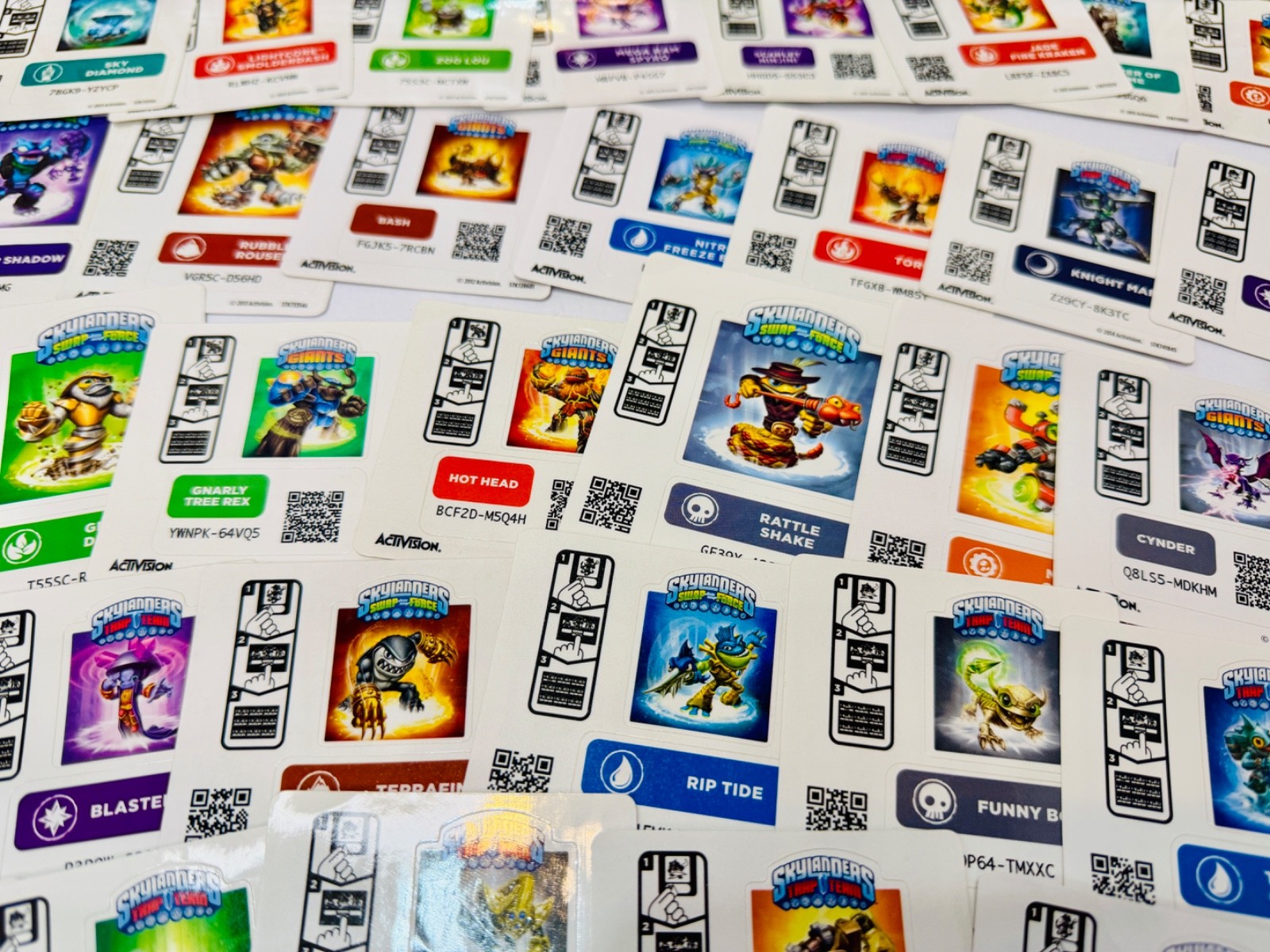 Skylanders Stickers, Bulk Lot of 57 Stickers, New and Excellent Condition, Game