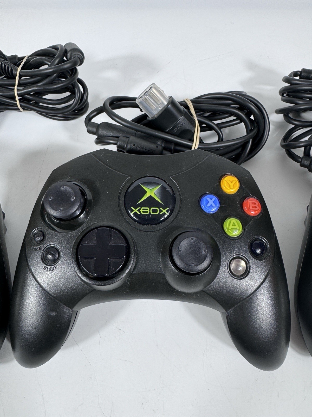 LOT OF 3 ORIGINAL XBOX OEM S TYPE CONTROLLER BLACK – Breakaway Cable