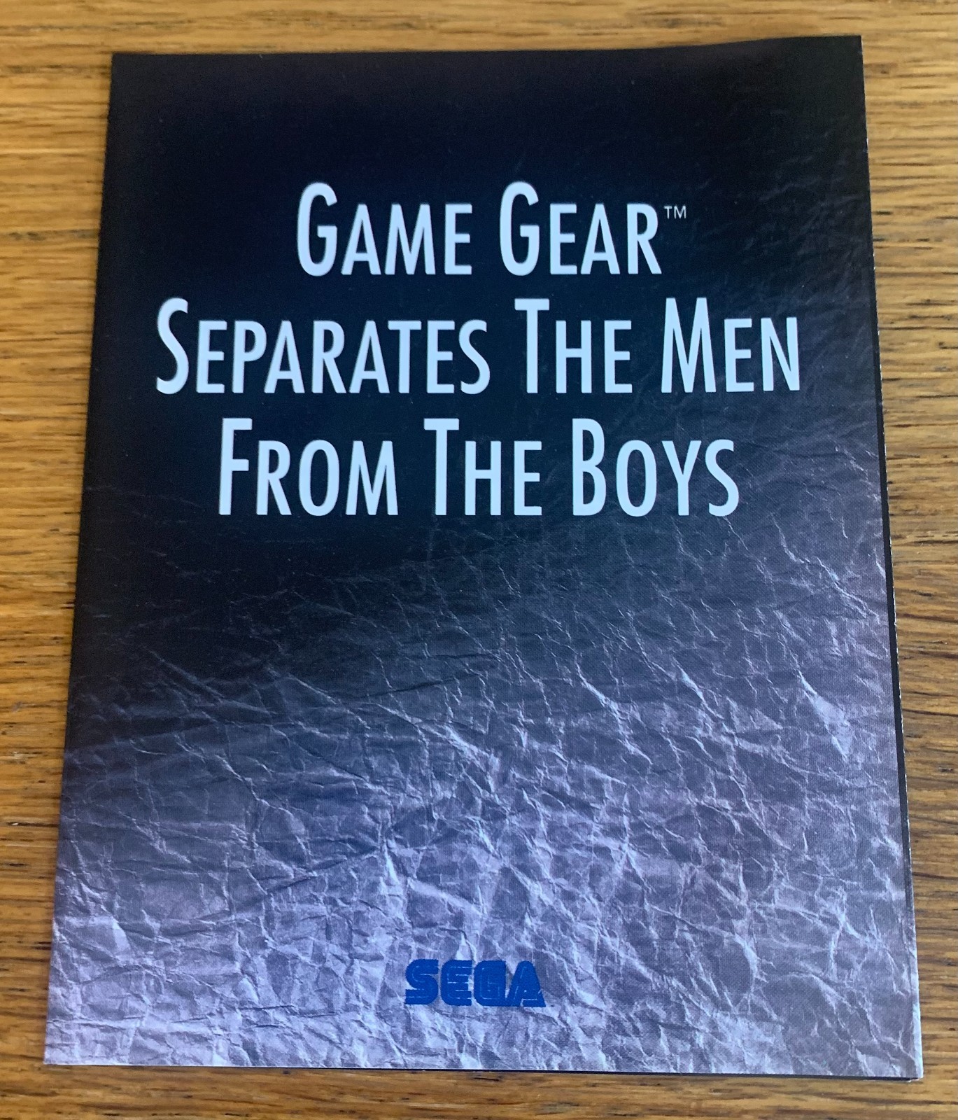Game Gear Separates The Men From The Boys Vintage Sega Advertisment- Insert 1991