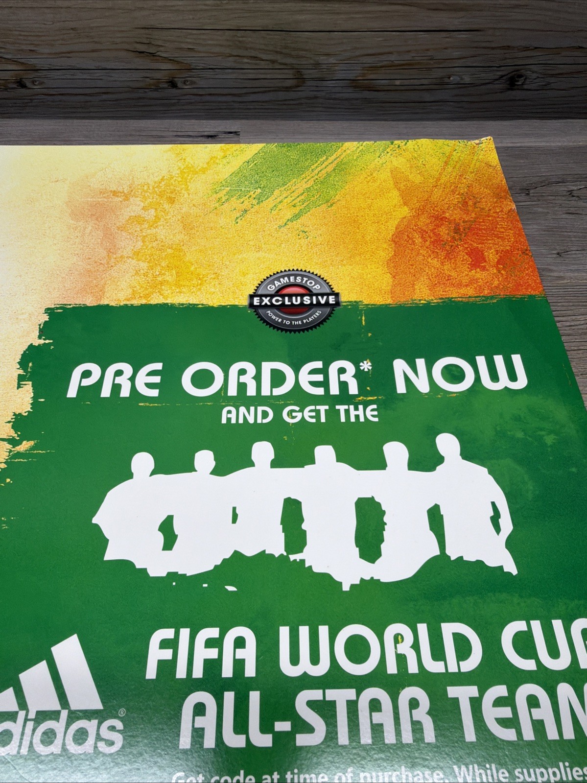 FIFA 2014 World Cup Brazil GameStop Display Promo Sign Poster