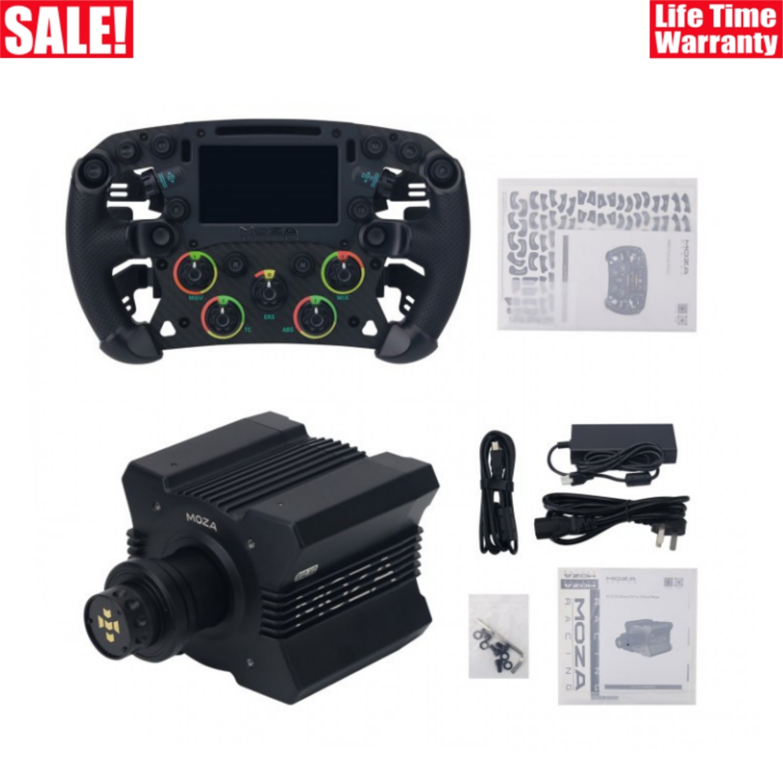 MOZA R12 V2 12Nm Direct Drive Wheel Base + 280mm FSR2 Formula Steering Wheel
