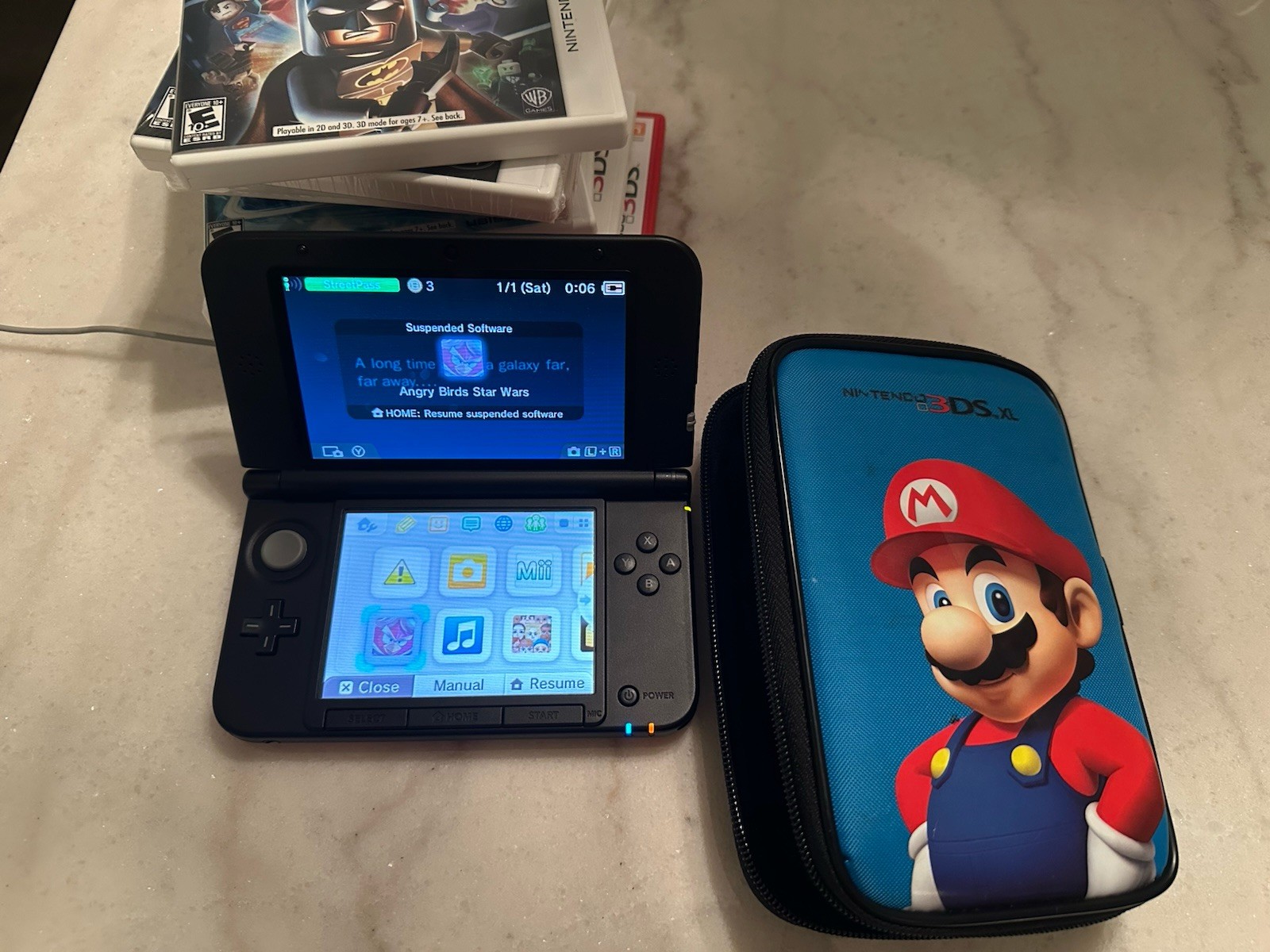 Nintendo 3DS XL Black Handheld System Wi-Fi Capability