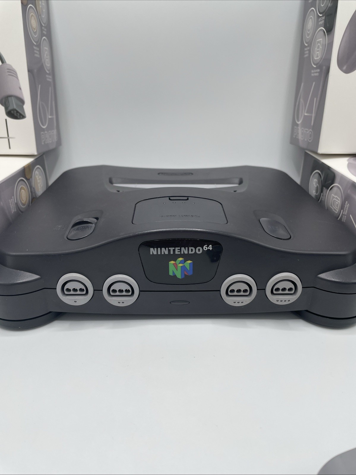 Nintendo 64 N64 Charcoal Gray 4 Player Mario Kart 64 Bundle