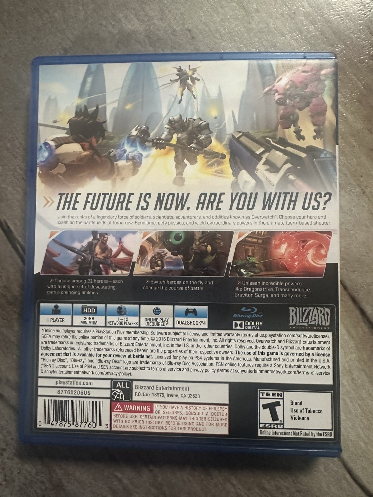 Noire Widowmaker Insert Overwatch Origins Edition Sony PlayStation 4 2016 See de