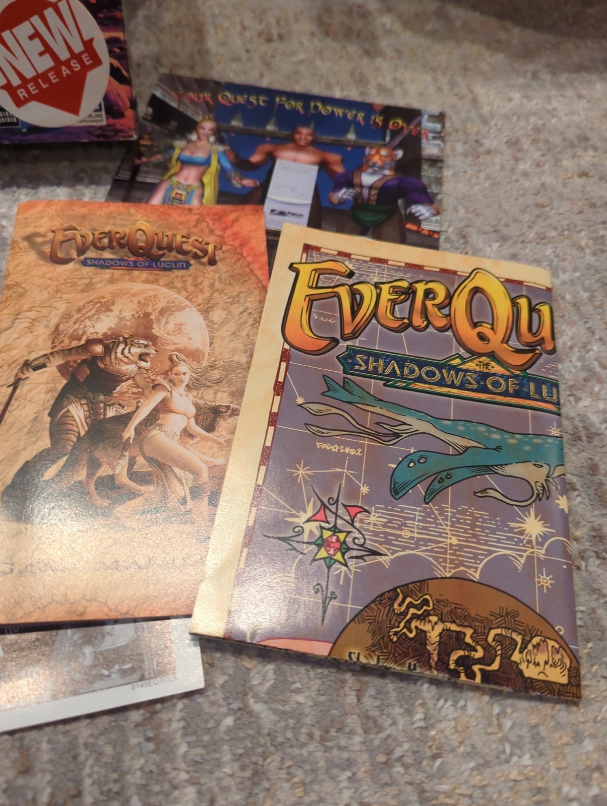EverQuest + Shadows Of Lucin PC Game Big Box 1998 Lot With Extra Map See Descrip