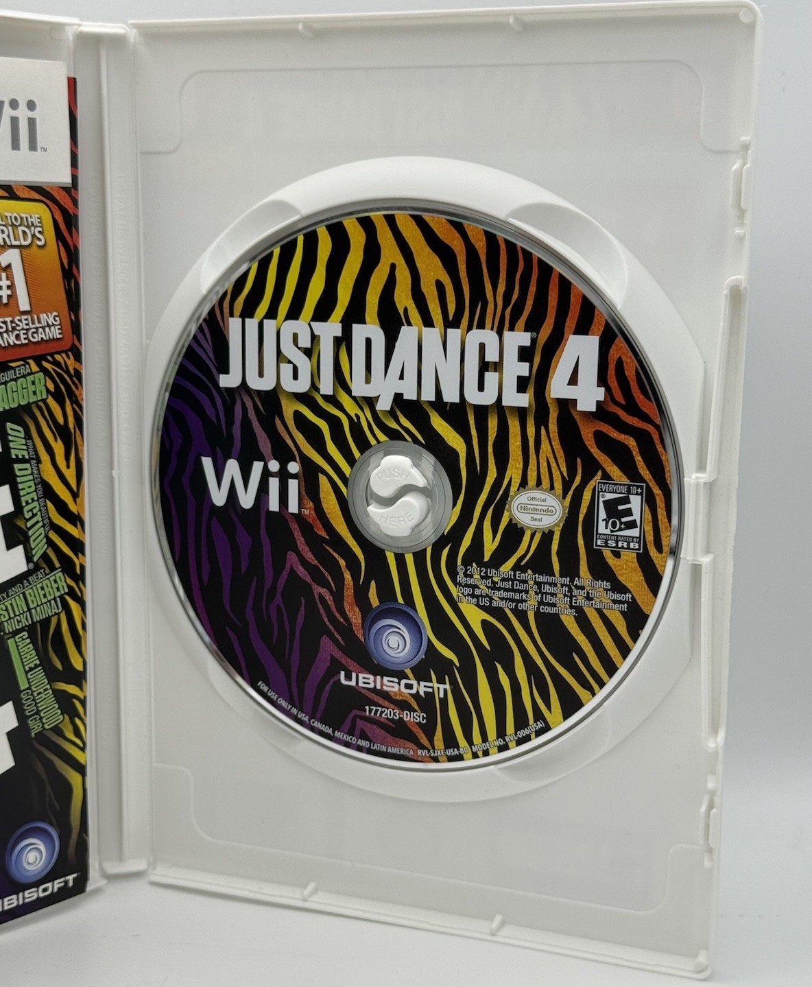 2012 Nintendo Wii Just Dance 4 Video Game CIB Unisoft Box Manuel Disc TESTED