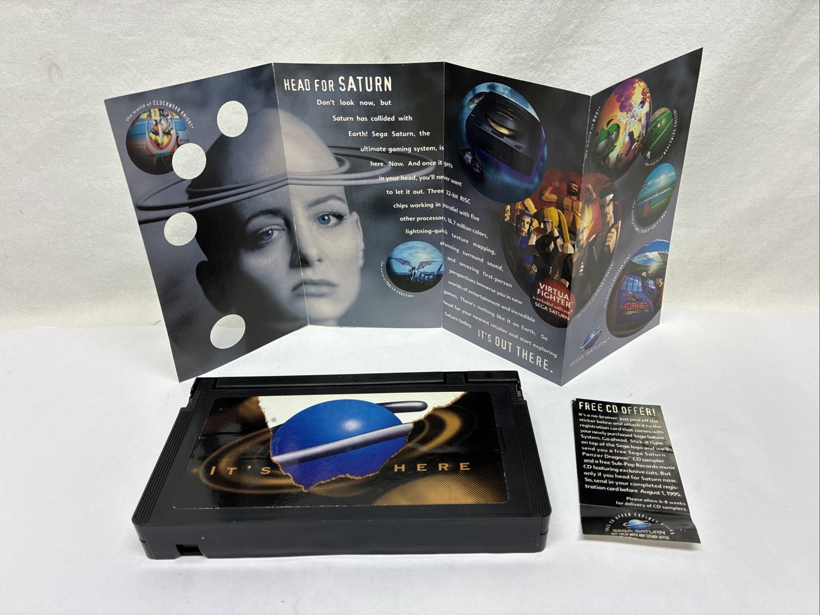 Sega Saturn “It’s Here” Console System Launch VHS Rare Promo VHS Tape 1995