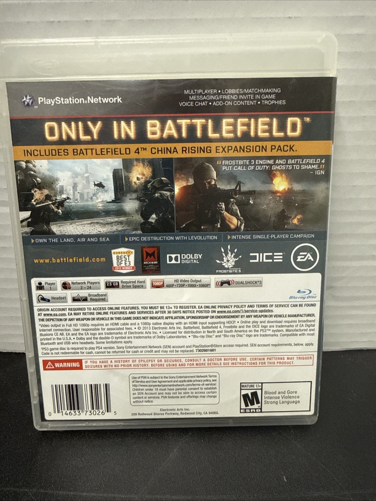 Battlefield 4 – Sony Playstation 3 Pristine Tested 180 Day Guarantee