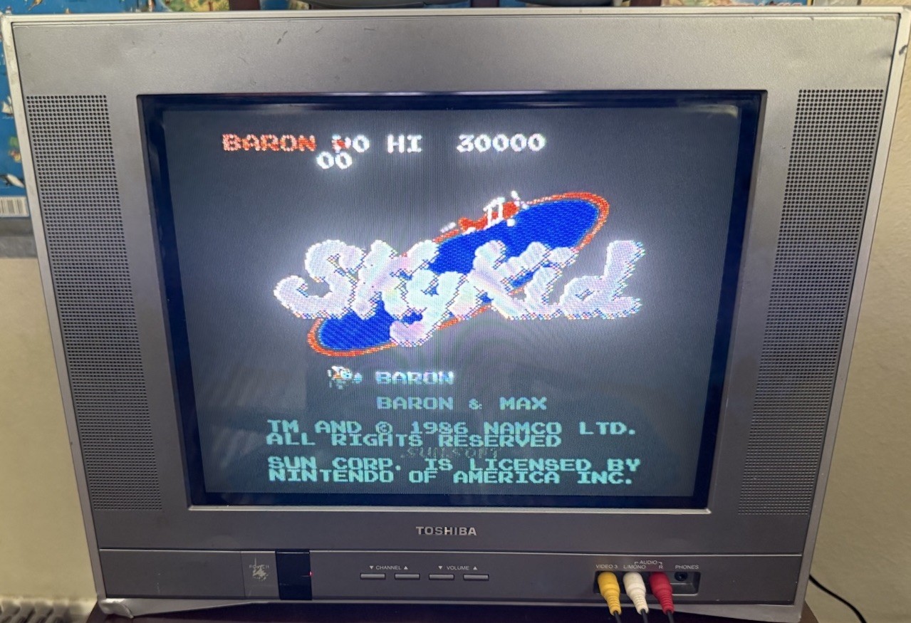 Sky Kid (Nintendo NES) Sunsoft Video Game Cartridge 5 Screw. Tested. Authentic
