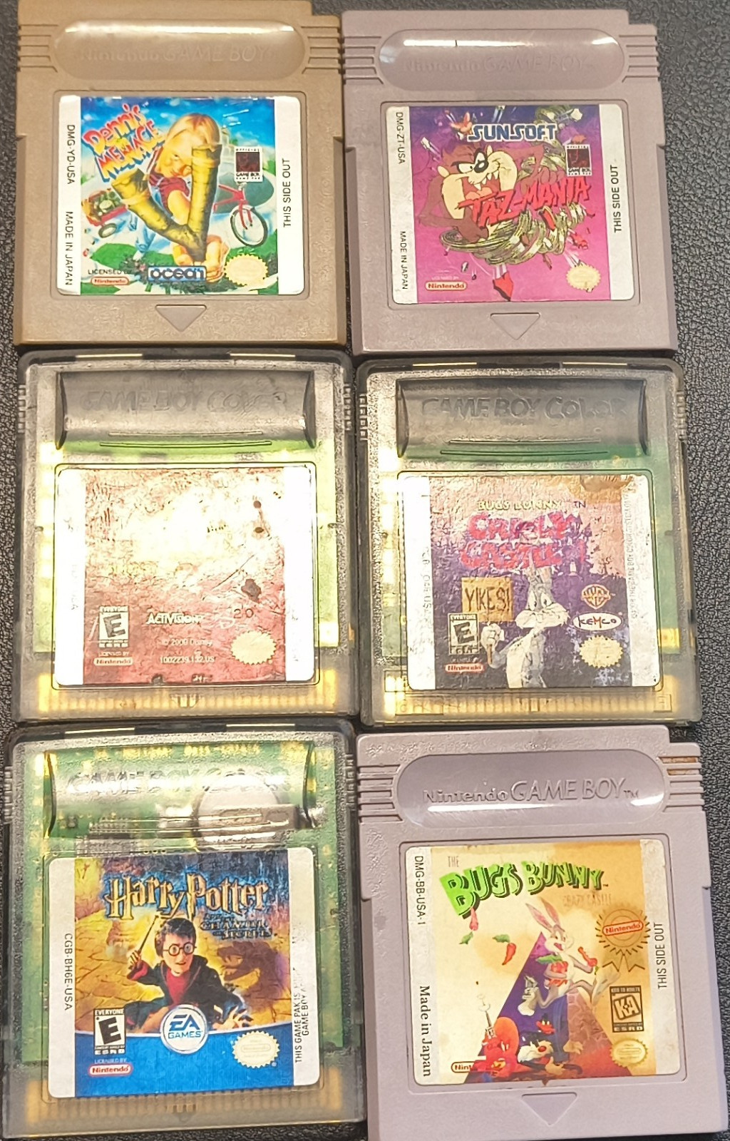Game Boy Game Lot Tested Bugs Bunny 1 4 Lion King Taz Dennis the Menace