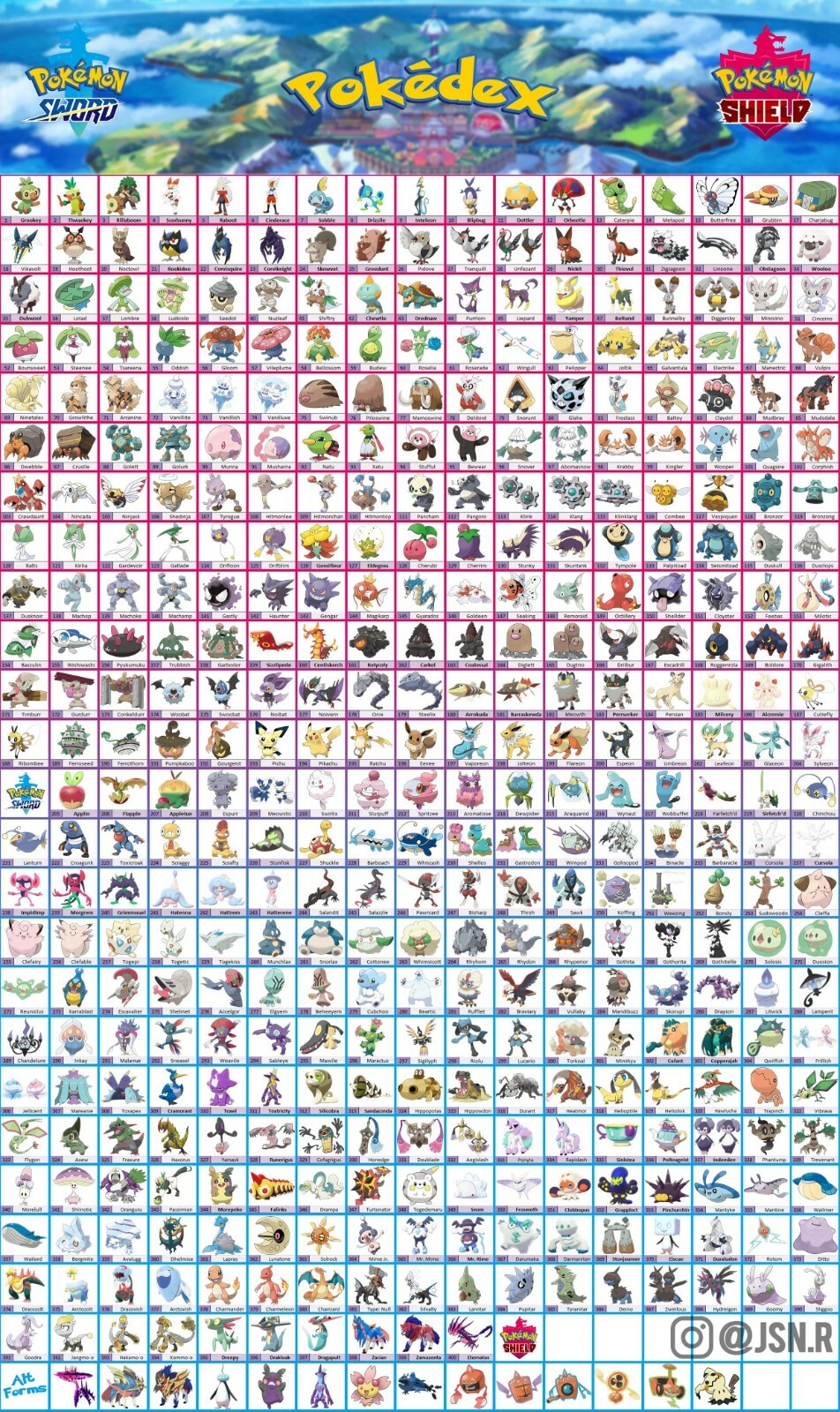 Full Shiny Living Dex PokeDex (+ Mew + 300 Master Ball) – Pokemon Sword & Shield