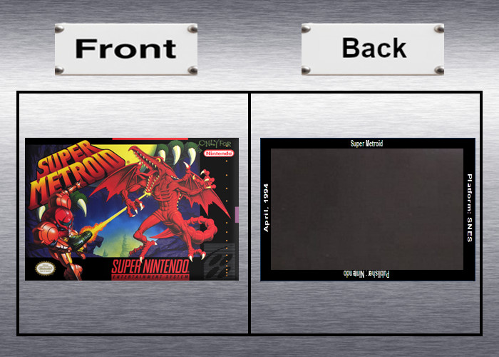 Super Metroid Video Game Box Art *SNES* High Quality Magnet